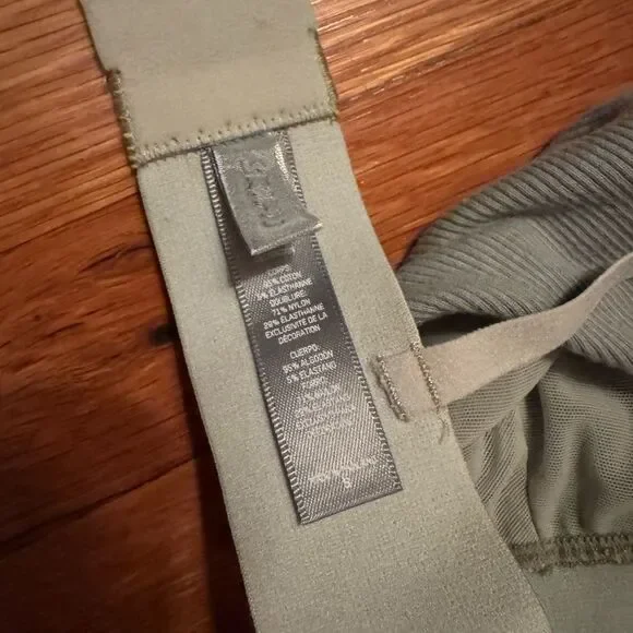 SKIMS Cotton Rib Plunge Bralette in Mineral S - Picture 5 of 5